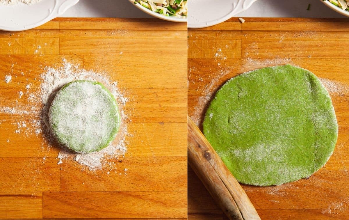 Spinach Dough Roll