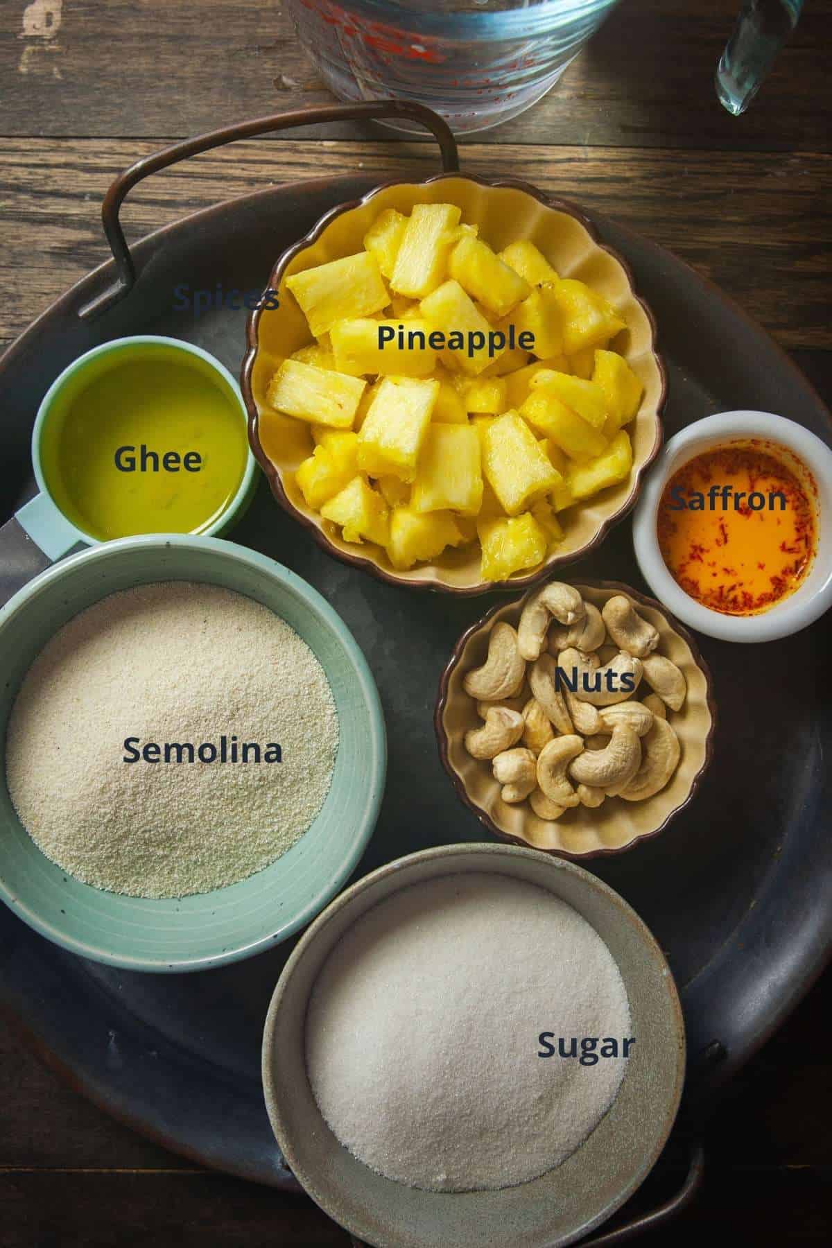 Sinfully Spicy - Pineapple Halwa Ingredients