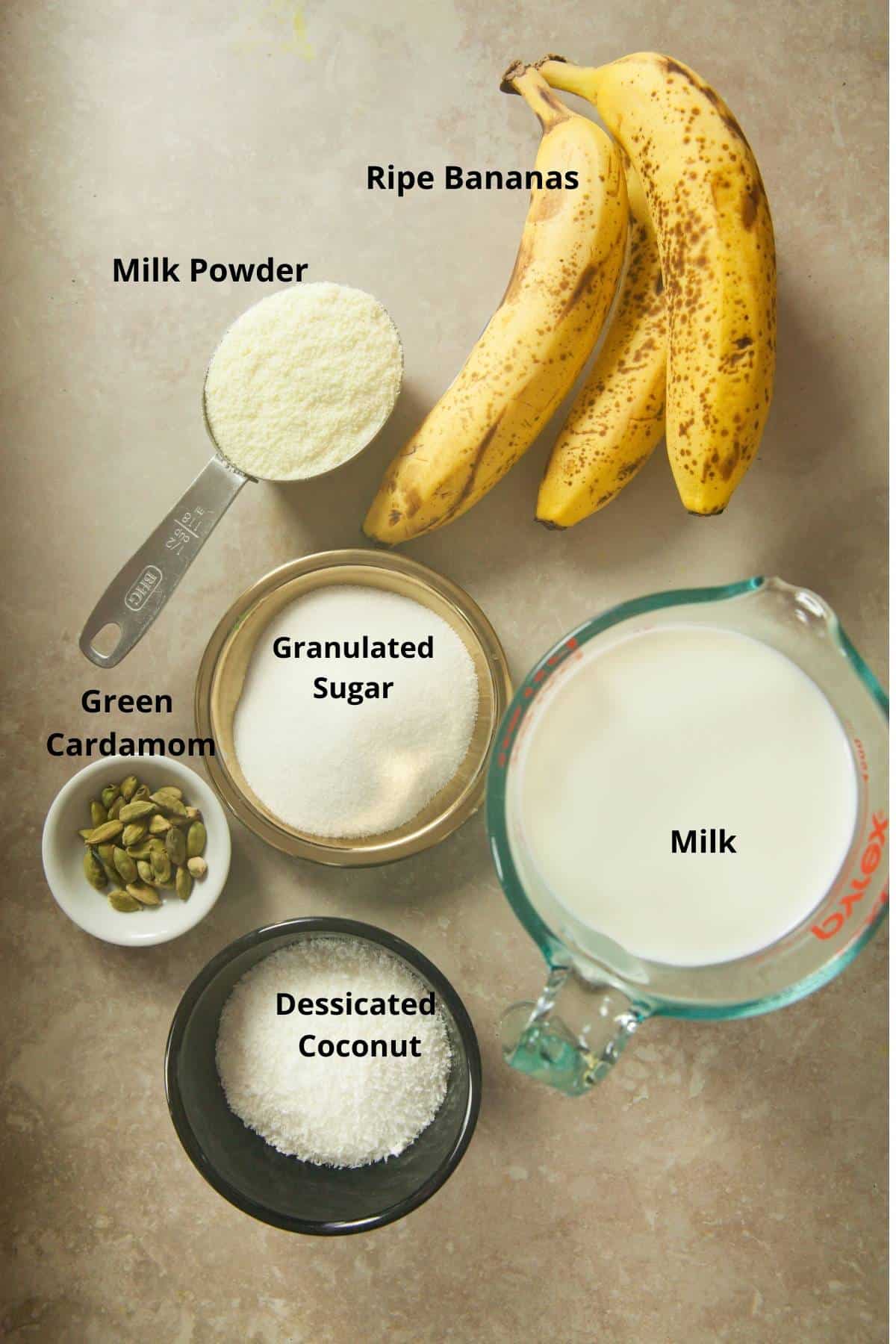 Ingredients for Banana Burfi