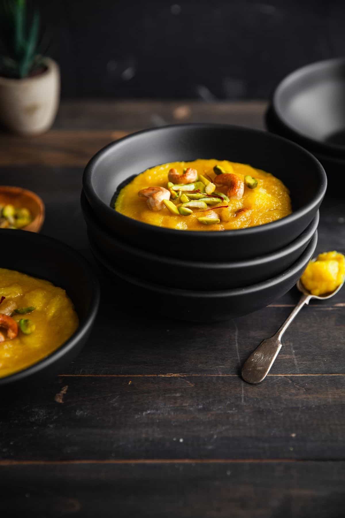 Sinfully Spicy - Pineapple Halwa In stacked bowl