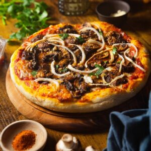 Tandoori Mushroom Pizza Featured Image