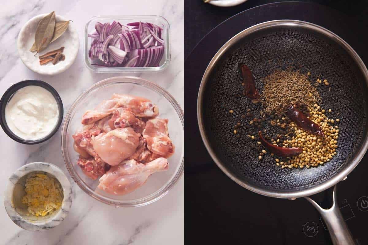 Ingredients for Dahi Chicken
