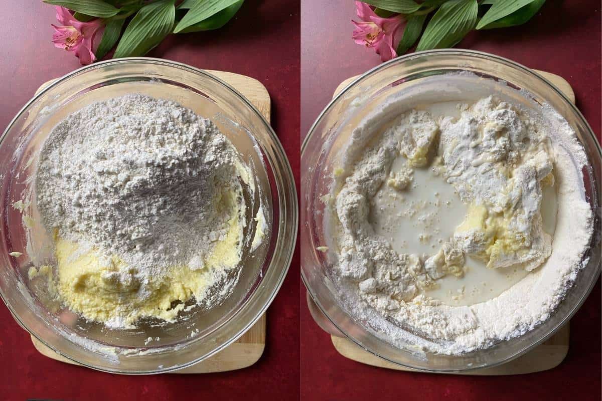 Adding the Flour & Milk