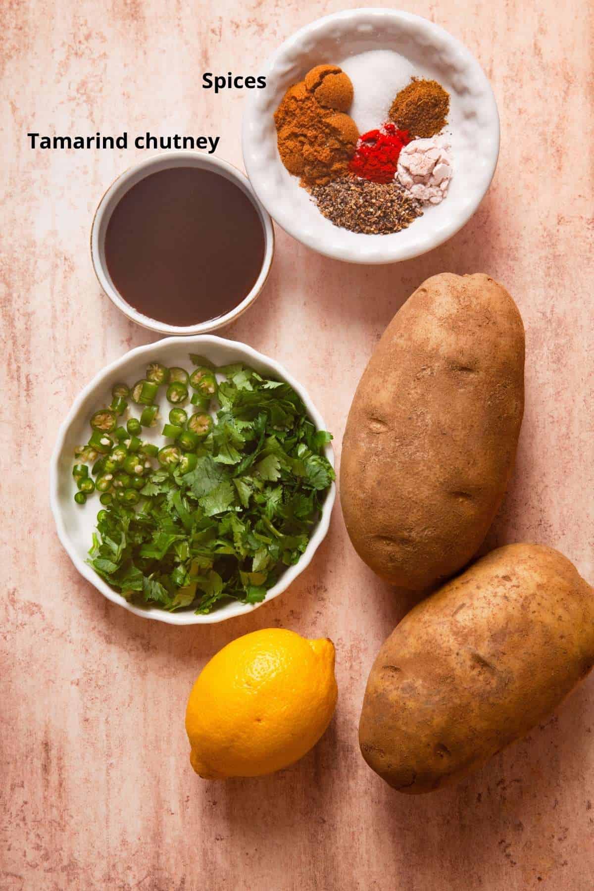 Ingredients Needed for Aloo Chaat