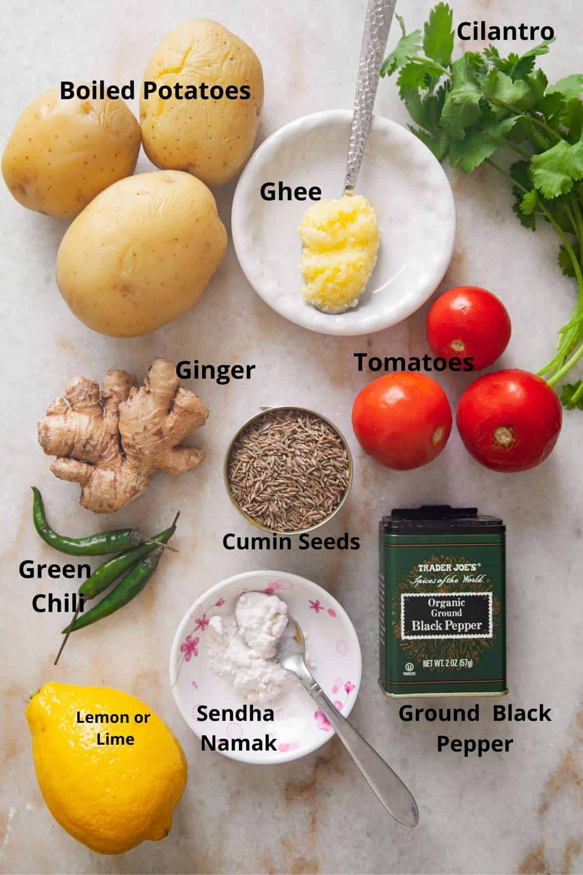 Ingredients for Vrat ke Aloo - Navratri Fasting Recipe