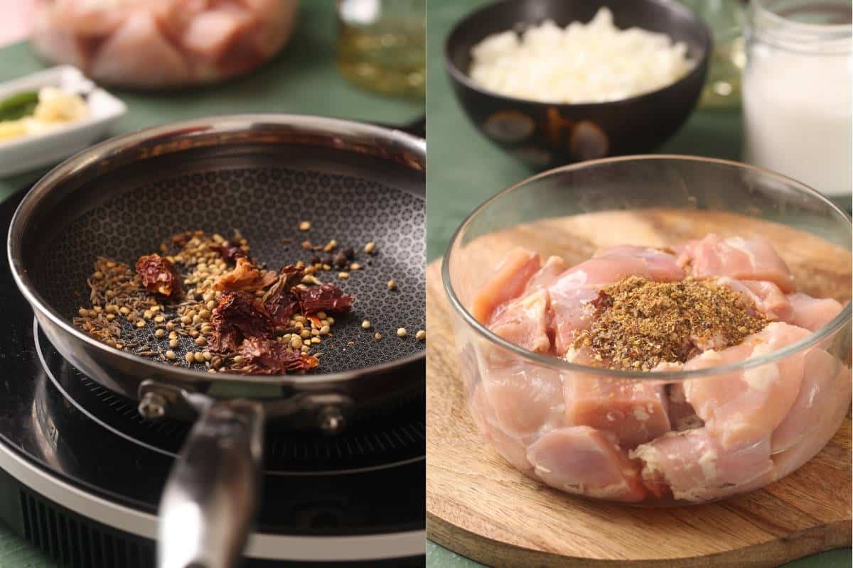 Ground Spices & Marinated Chicken