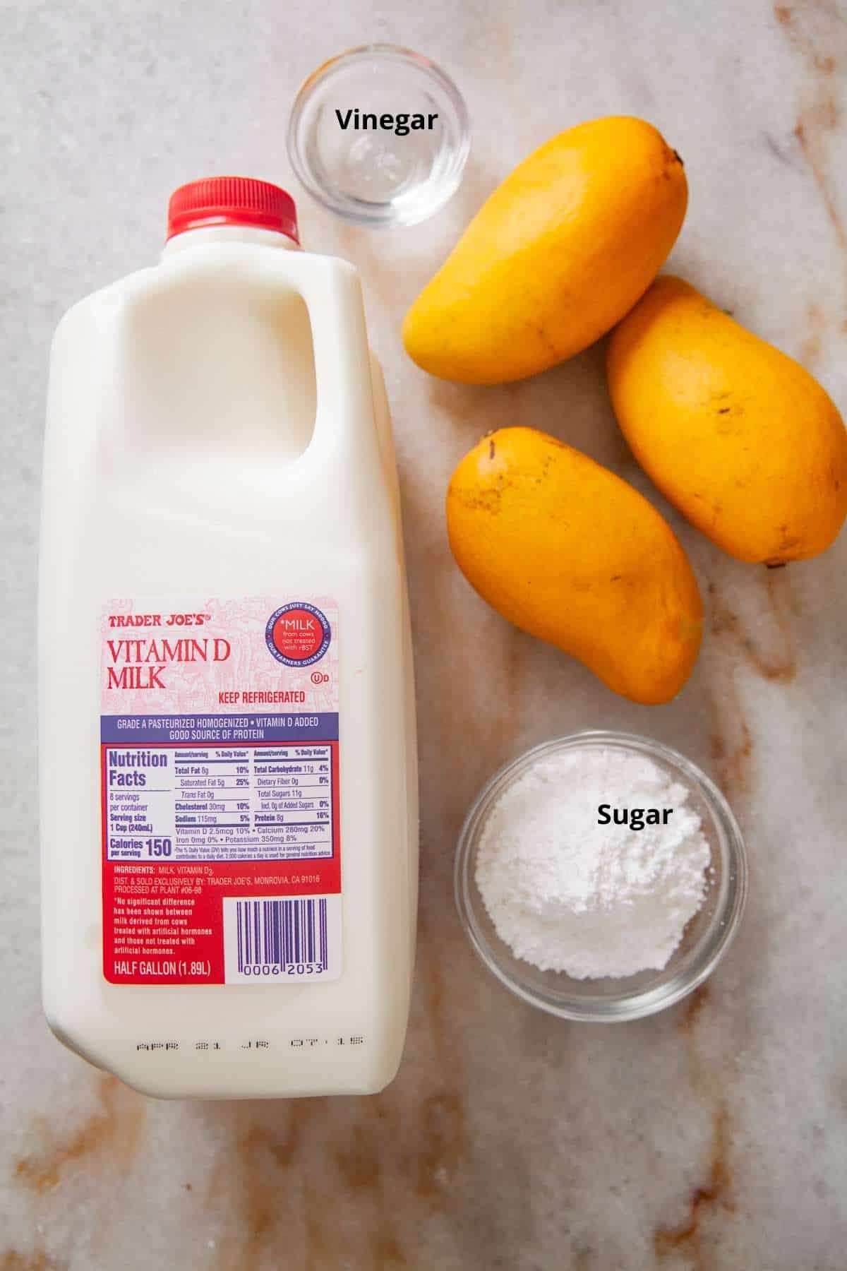 Ingredients Needed for Mango Sandesh