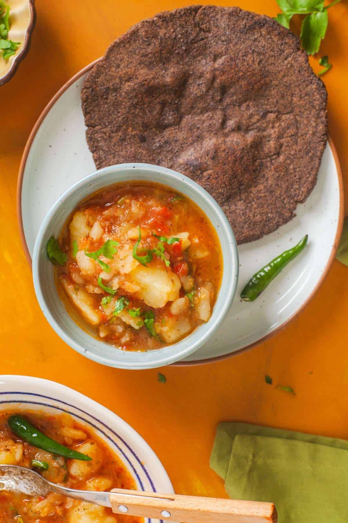 Vrat Aloo Sabji with kuttu(buckwheat ) paratha