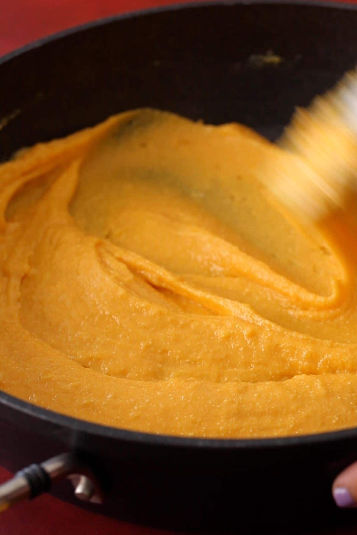 Combined mango burfi mixture.