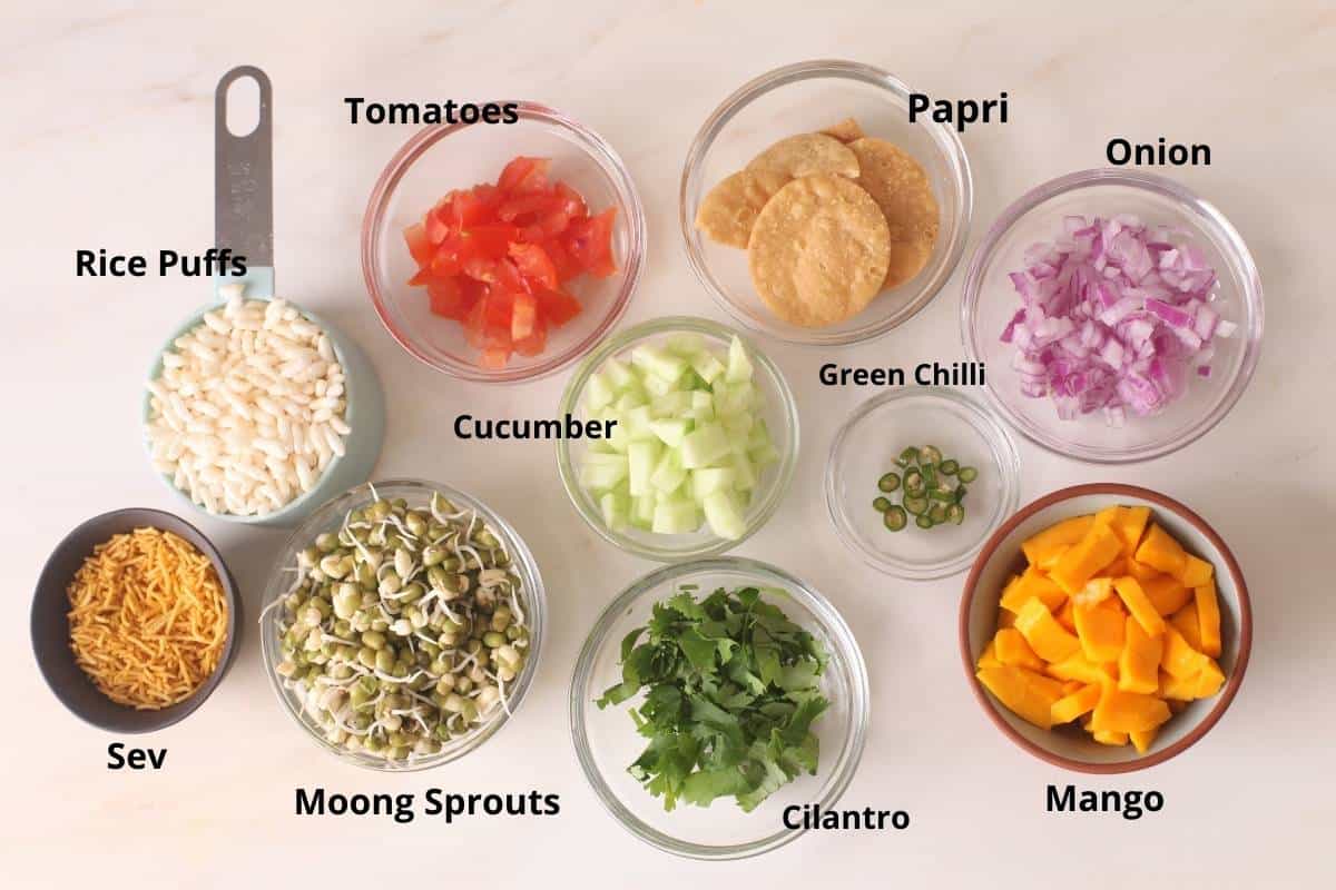 Ingredients Needed to Make Sprouts Bhel
