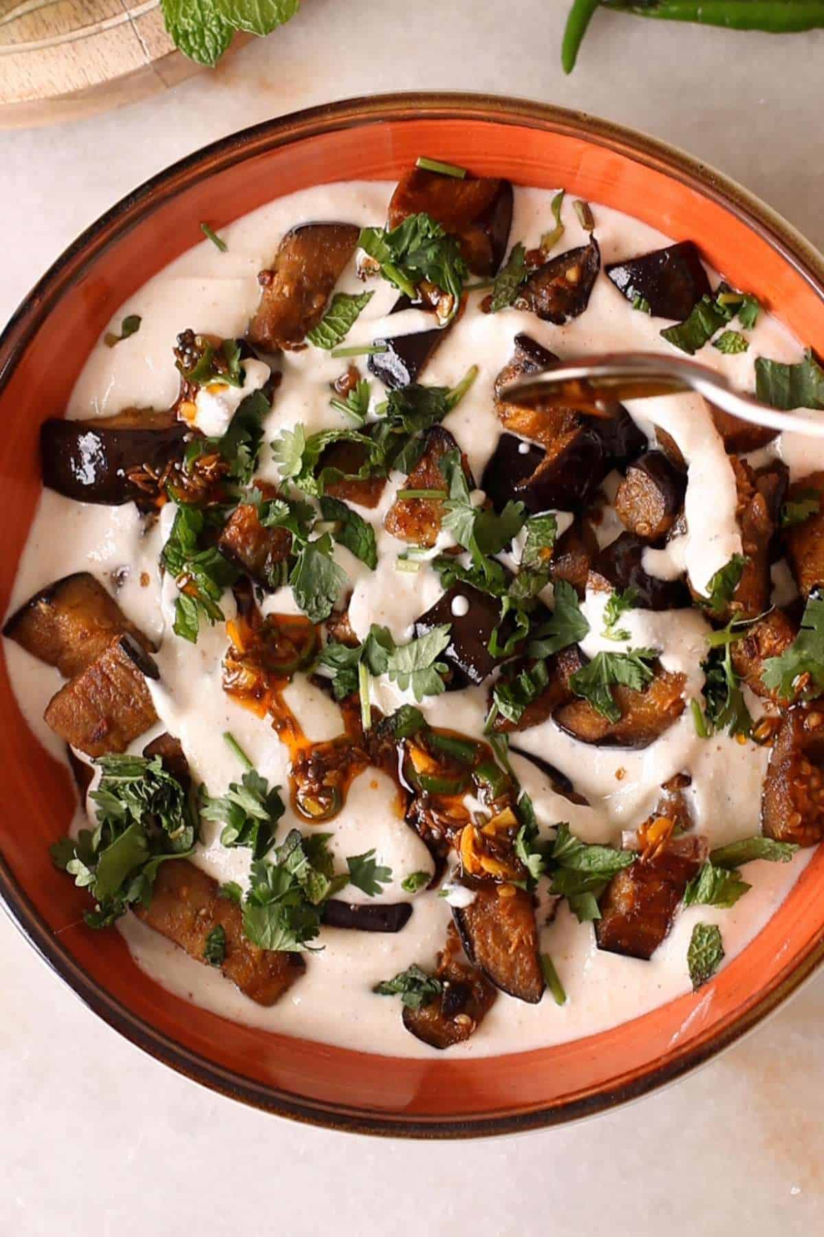 Add the tempering on top. 