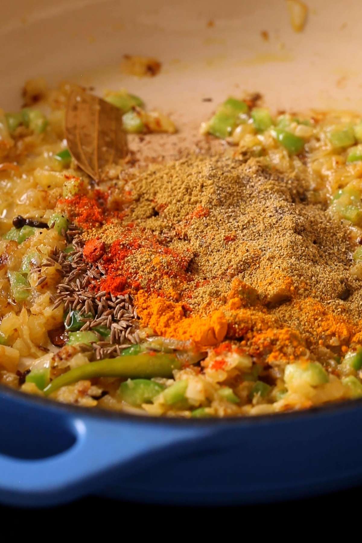 Powdered spices added to make masala. 