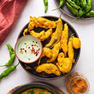 Shishito Pepper Pakora Recipe Featured Image.