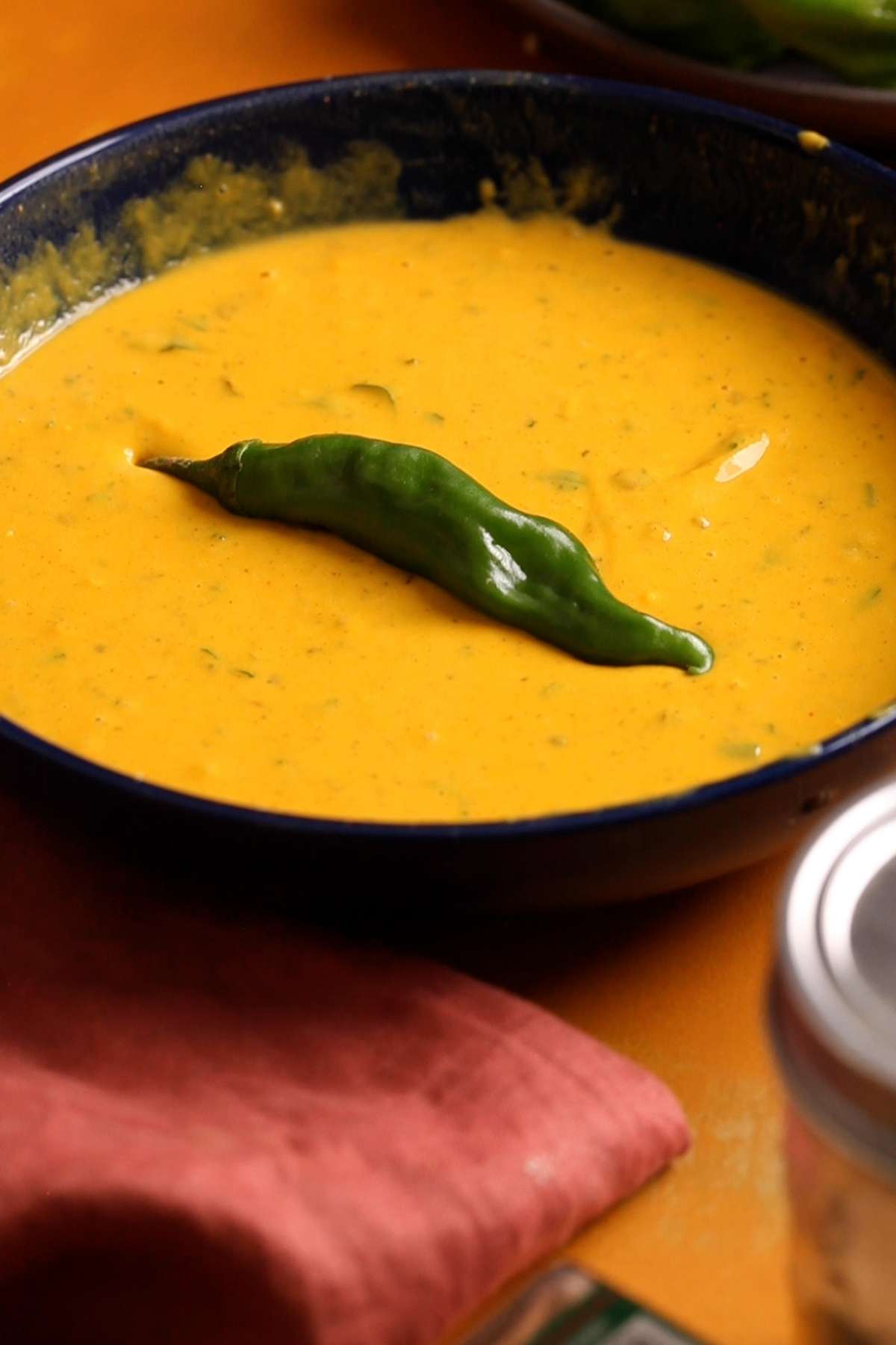 Shishito Pepper dipped in the fritter batter. 