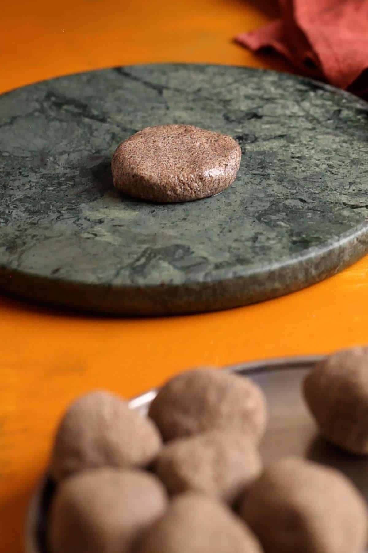 Poori ready to be rolled.
