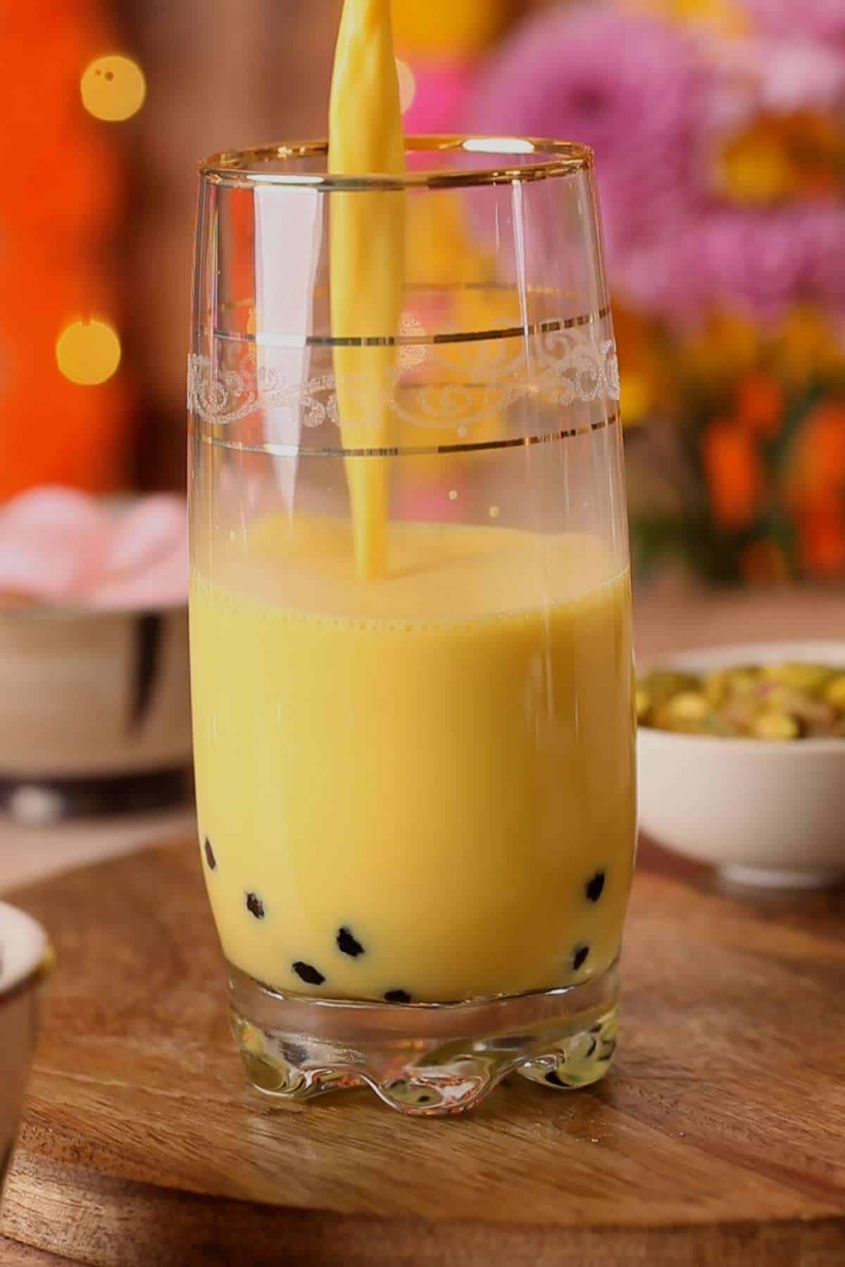 Pour Rasmalai Milk on top.