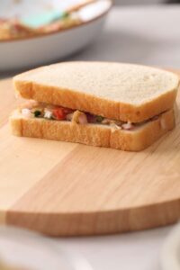 Stuff the aloo masala in between slices of bread.