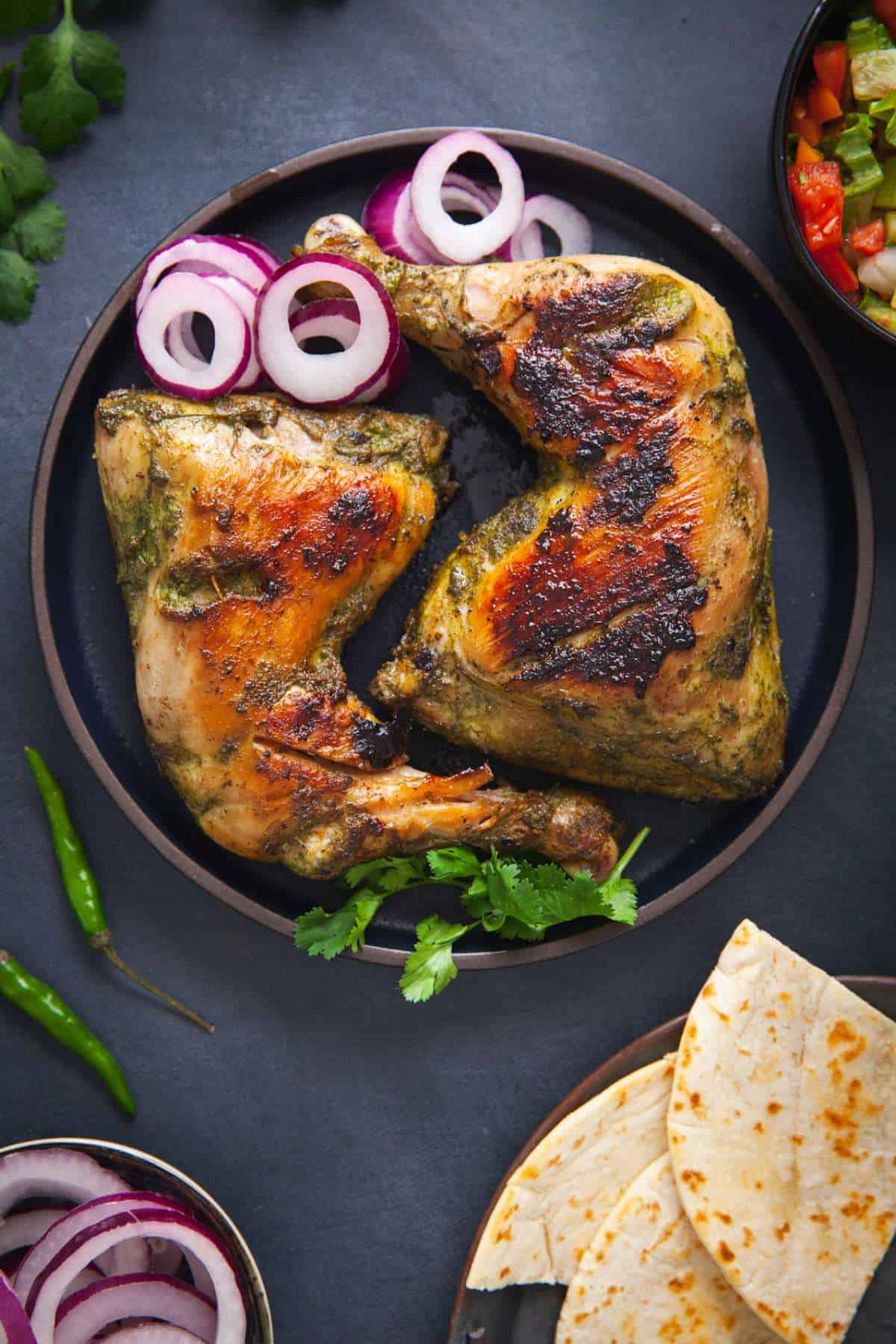 Close up view of hara bayara chicken. 