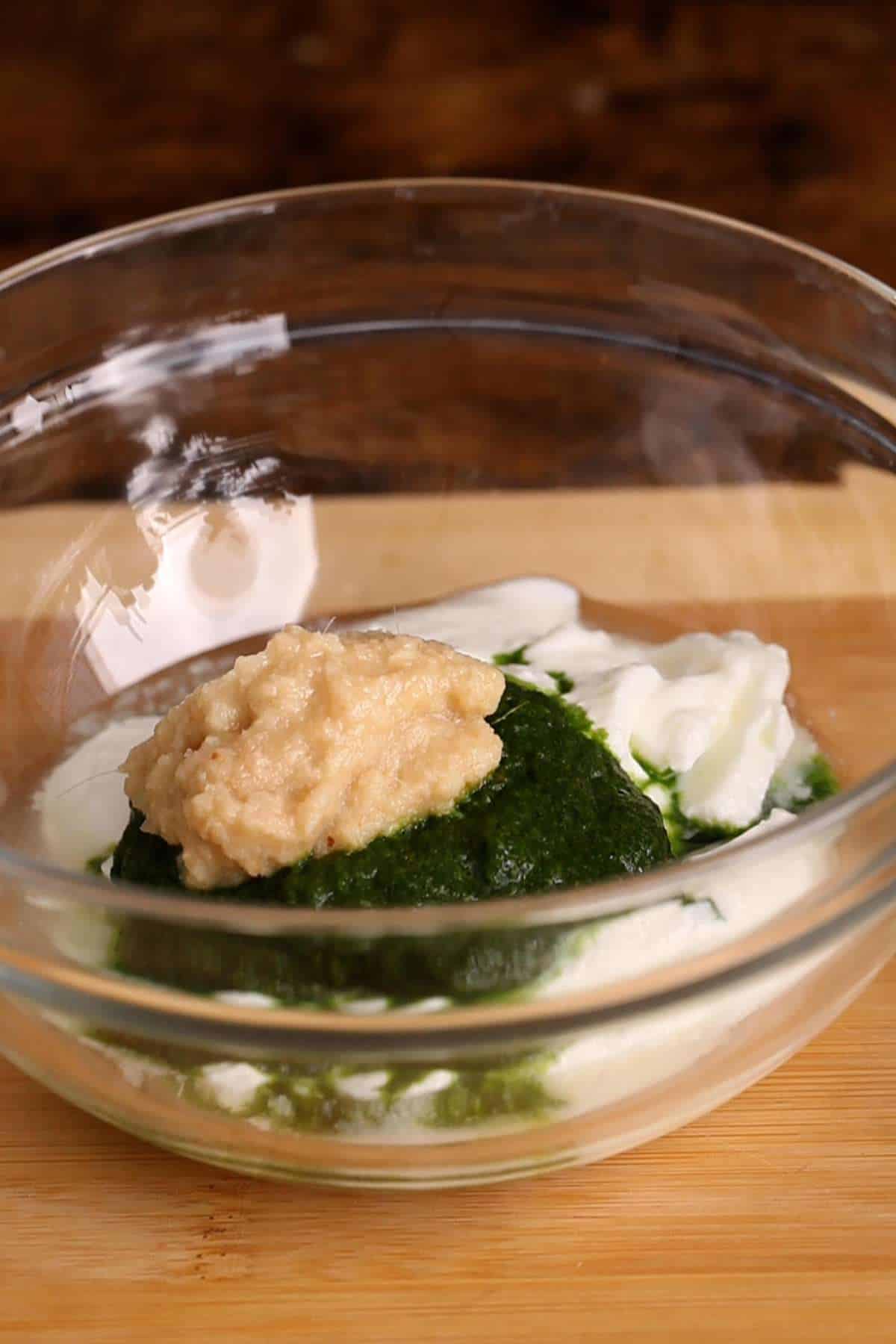 Add ginger garlic paste next. 