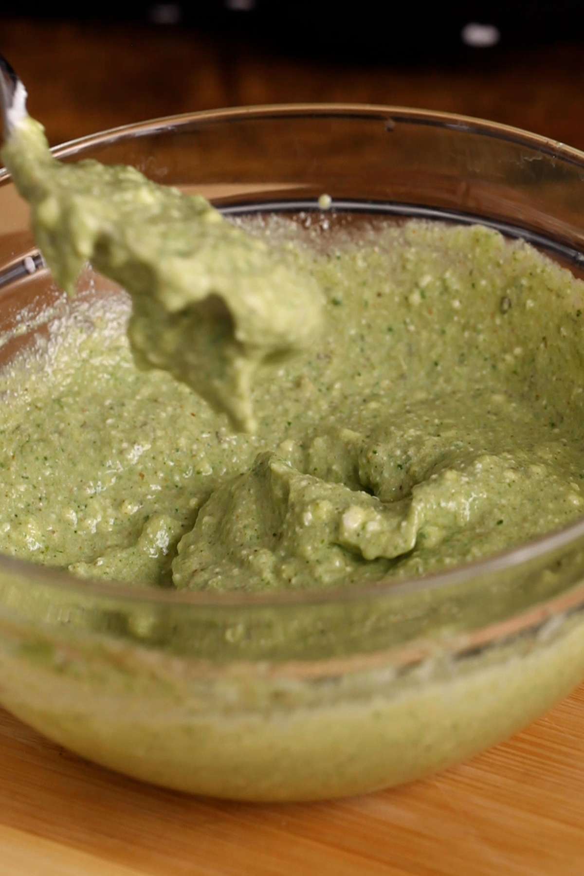 Green hariyali marinade is ready. 