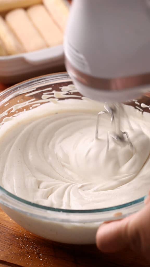 Making Chai Masala Spiced Whipped Mascarpone.