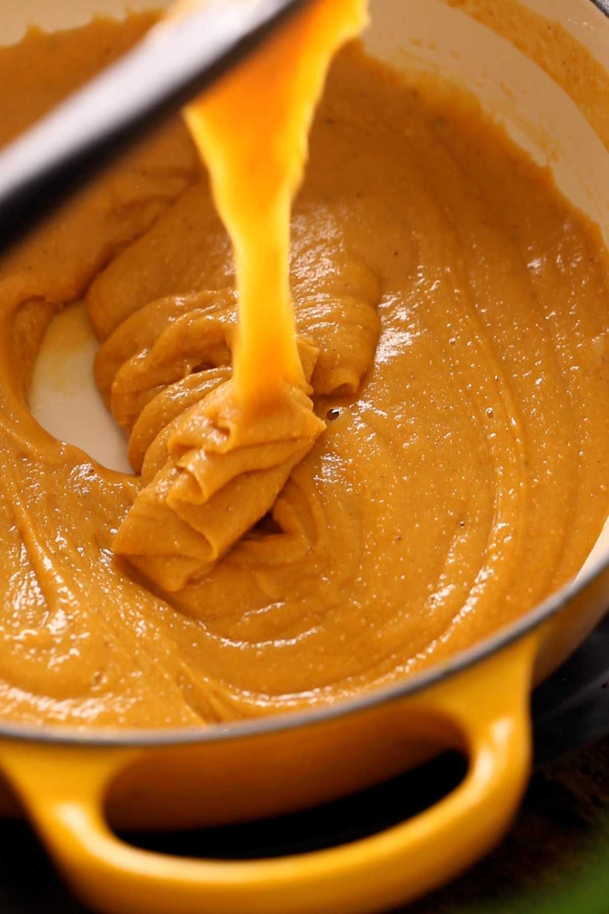 The mixture will be velvety.