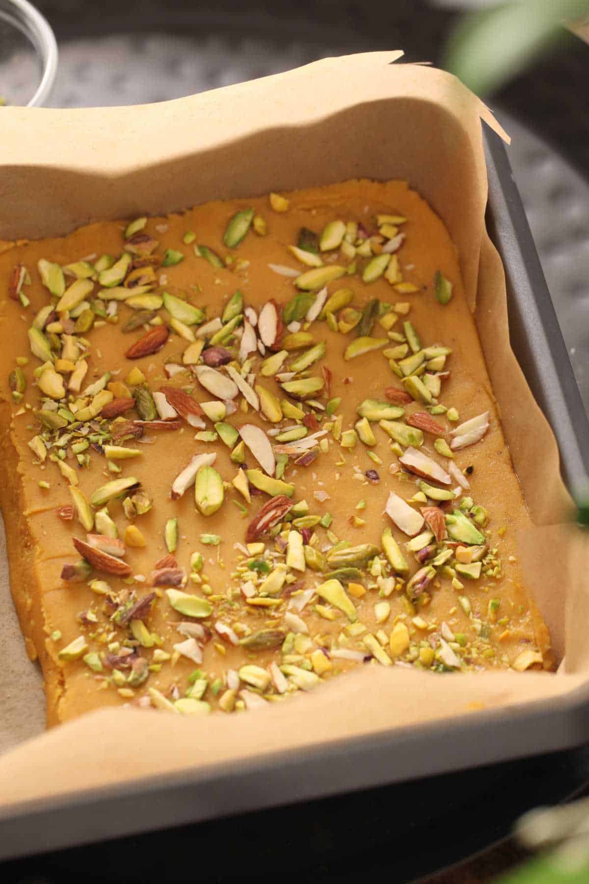 Press the nuts on top. 