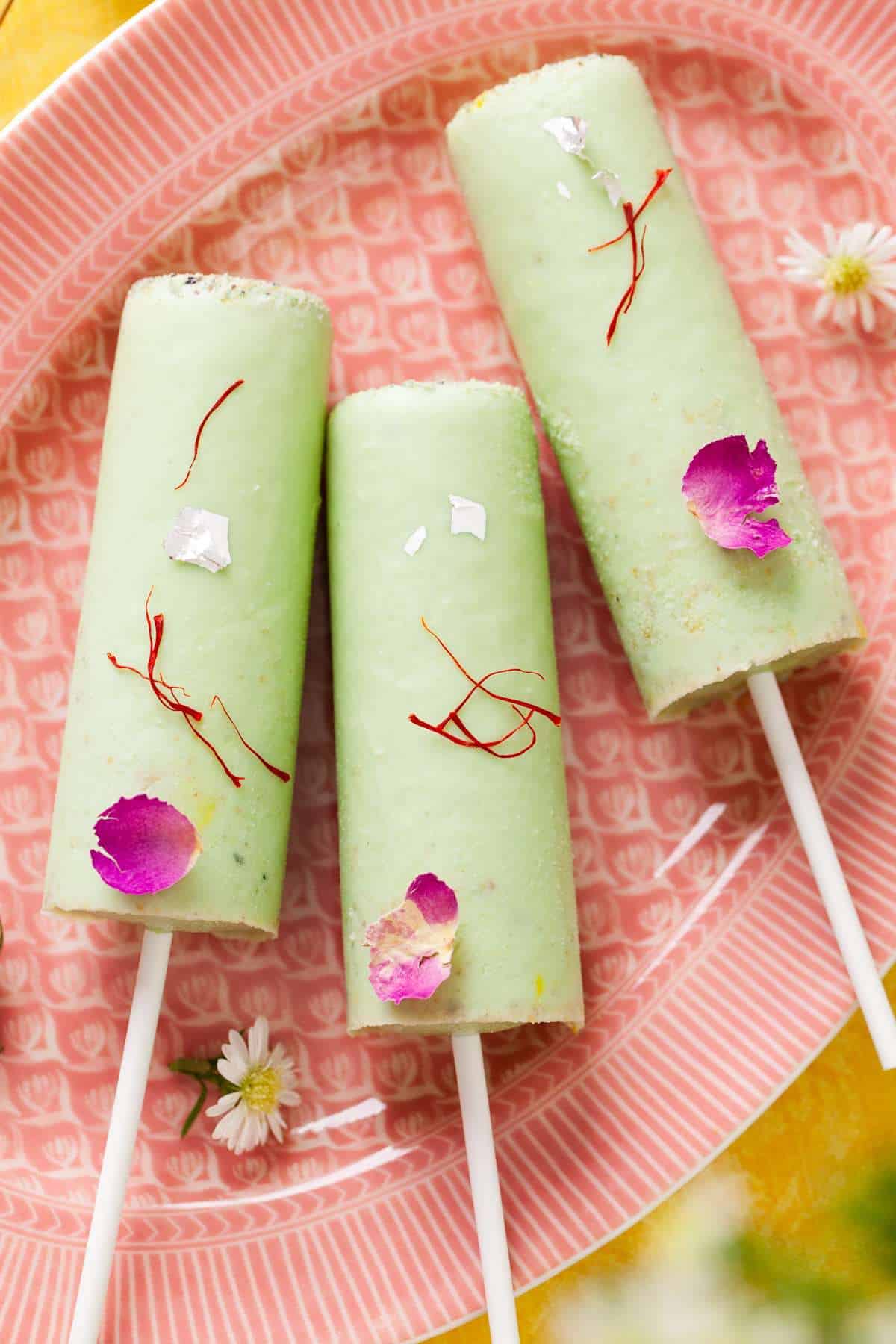 Close up view of paan kulfi. 