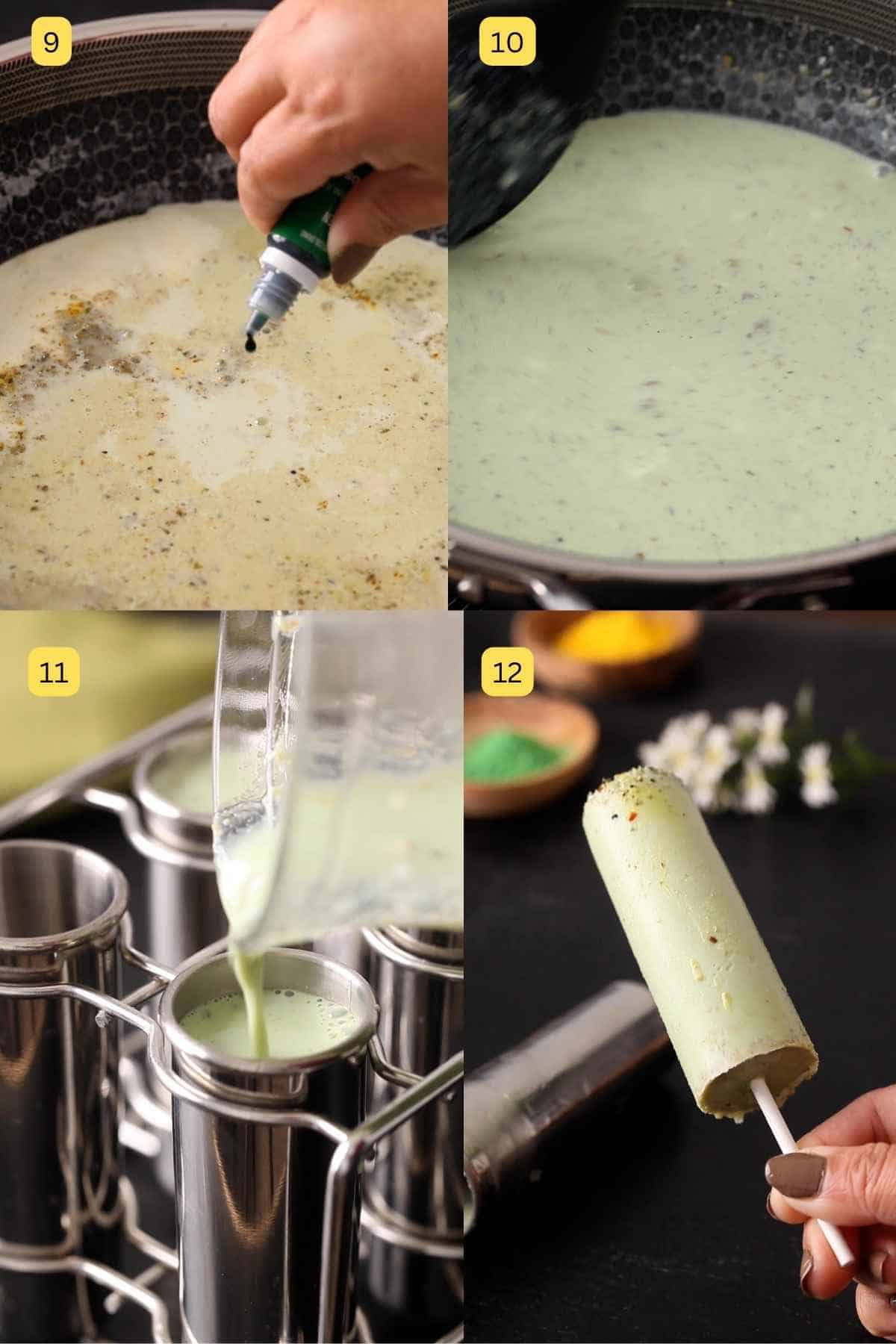 Step By Step Photos of making paan kulfi.