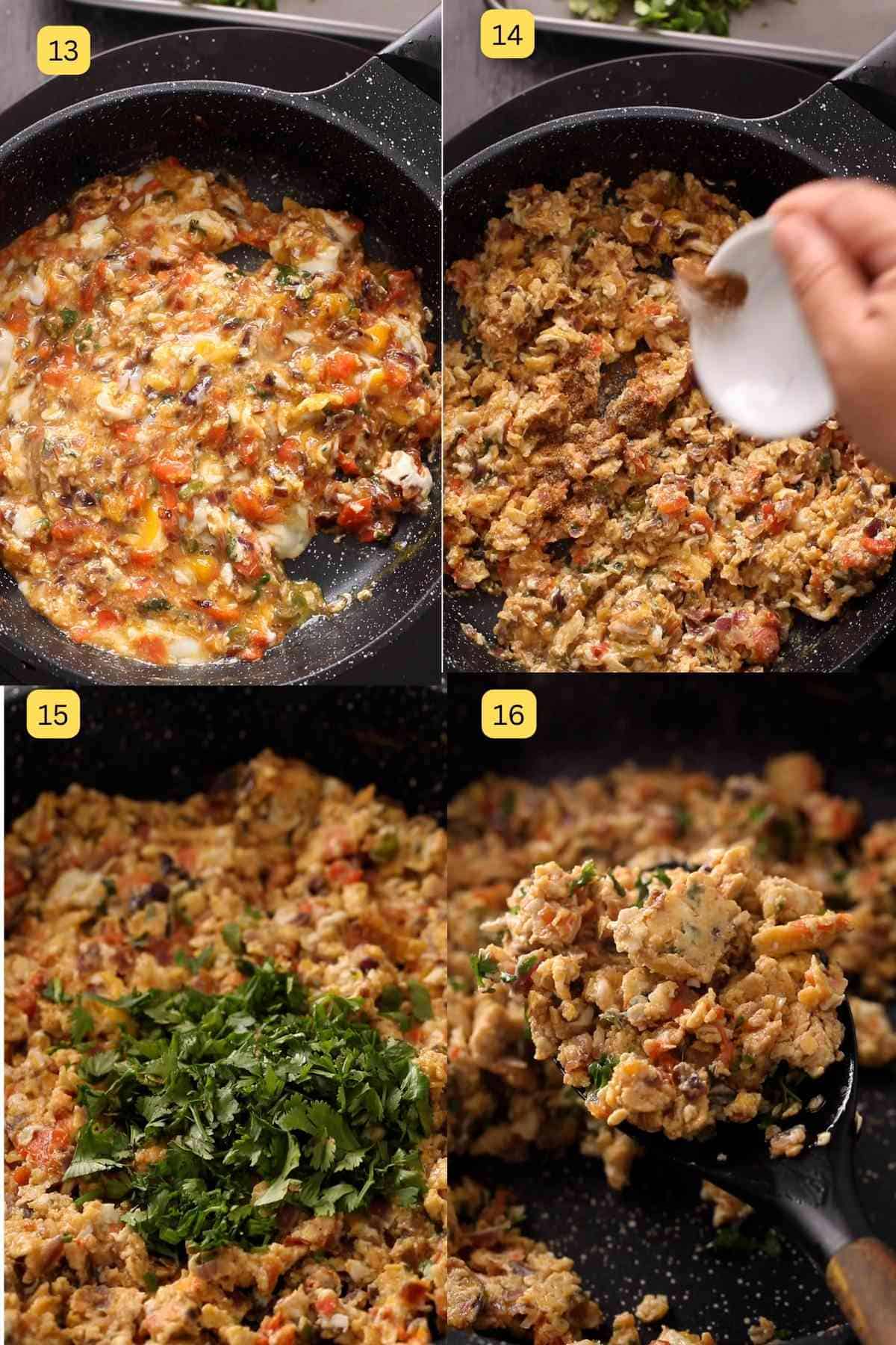 Finished anda bhurji photo steps.