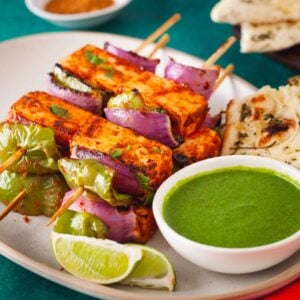 Air fryer Tandoori Paneer Tikka Featured Image.
