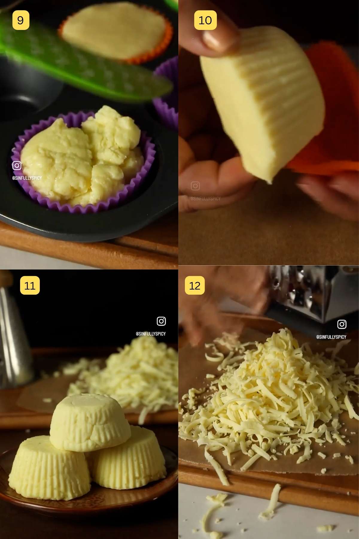 Setting homemade mawa in moulds.