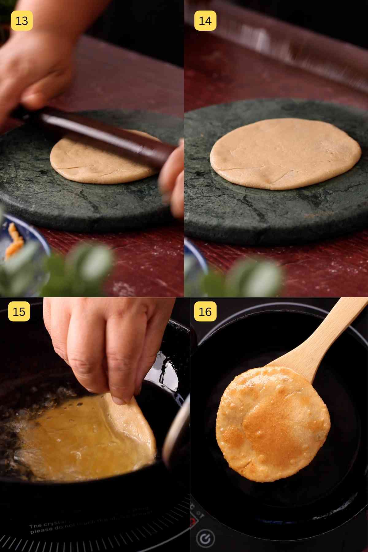 Roll and dee fry aloo kachori.