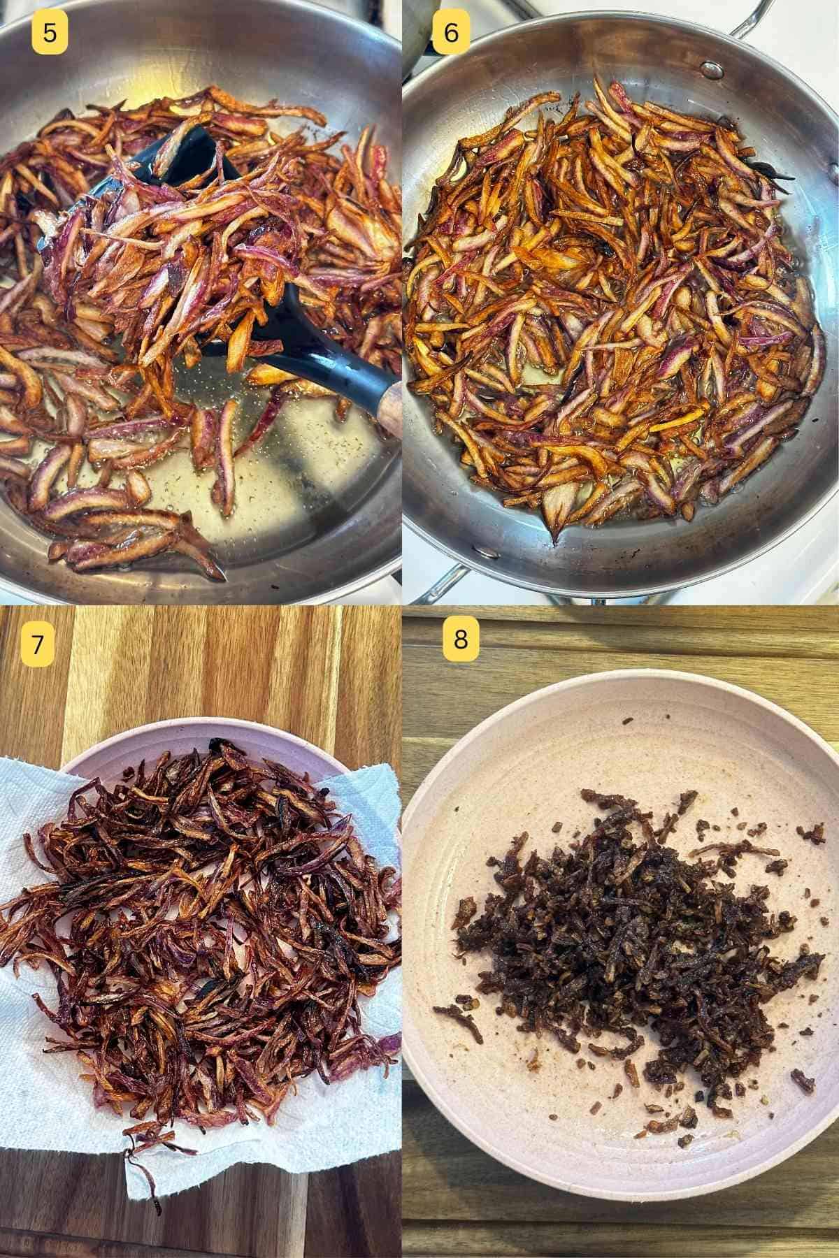 Crispy freid onions crushed for korma.