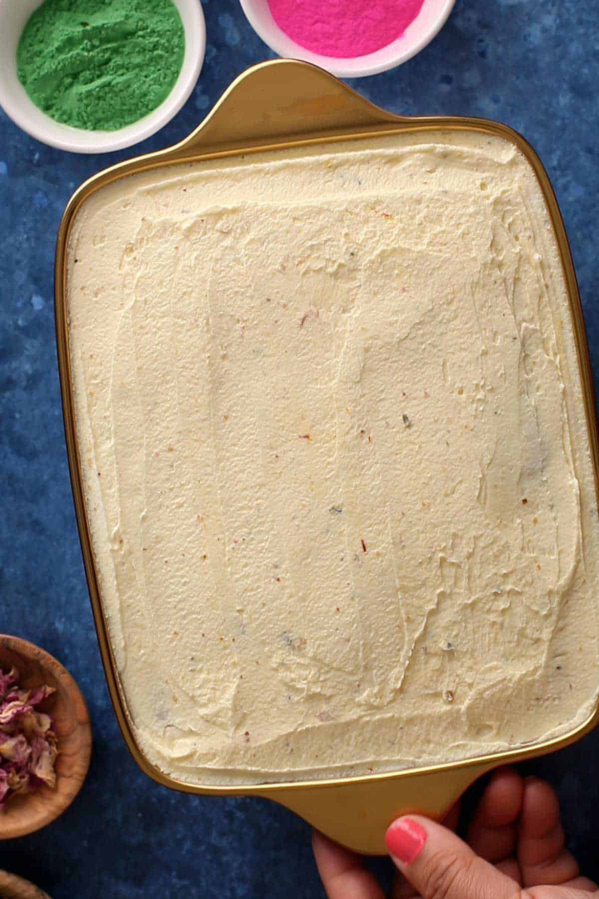 Thandai tiramisu is ready to chill. 