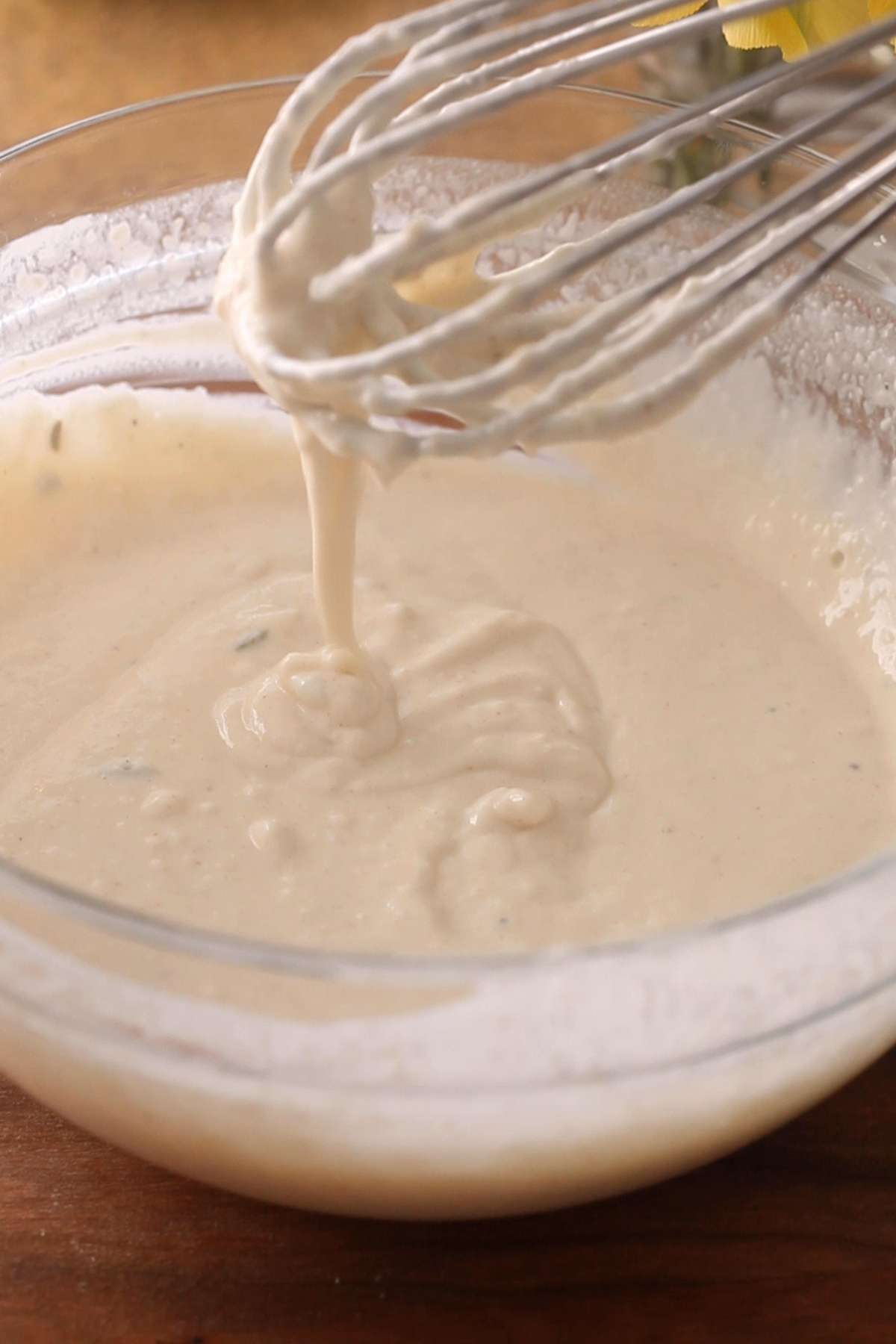 Image showing consistency of batter.