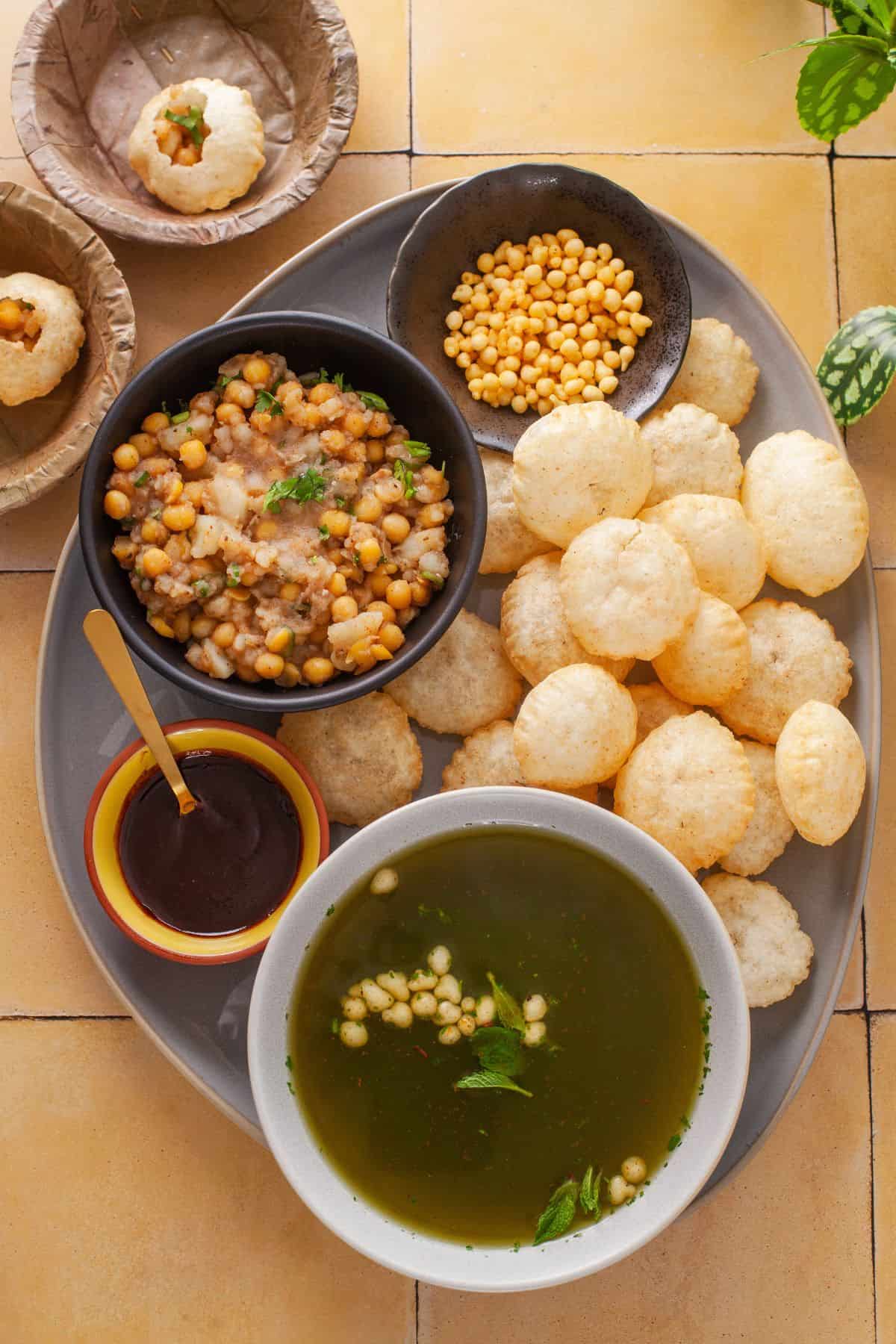 Golgappa platter for party. 