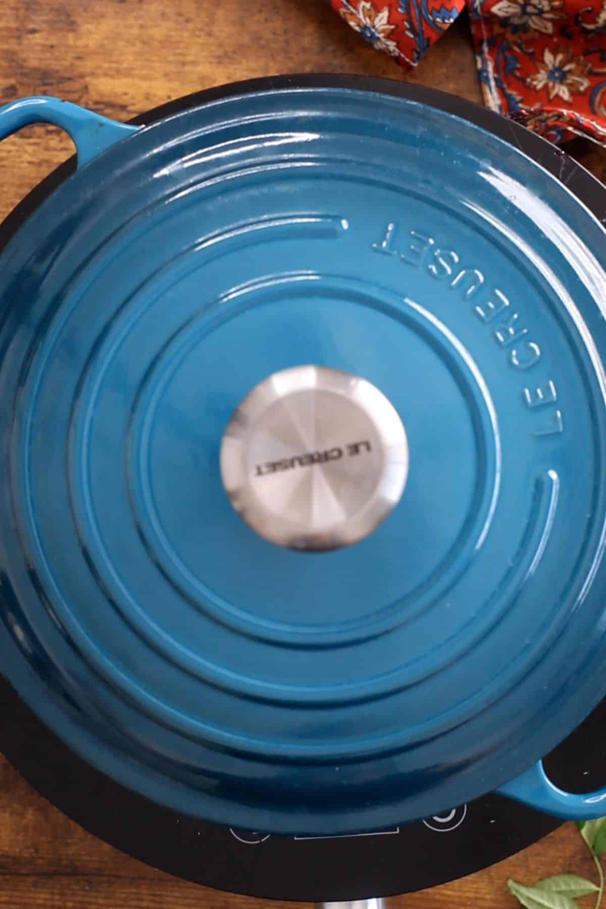 Slow cooking vindaloo curry.