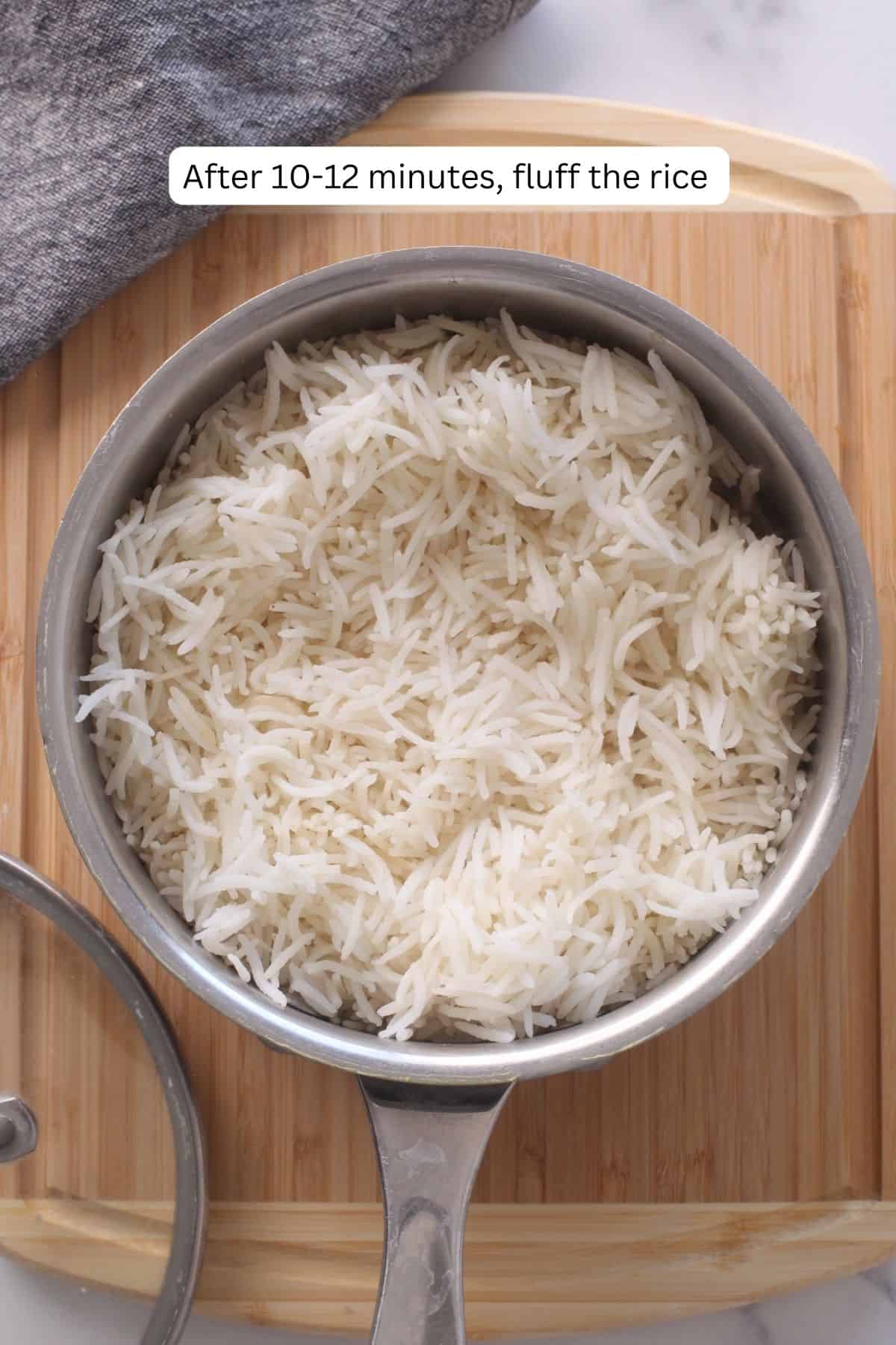 Fluffed basmati rice.