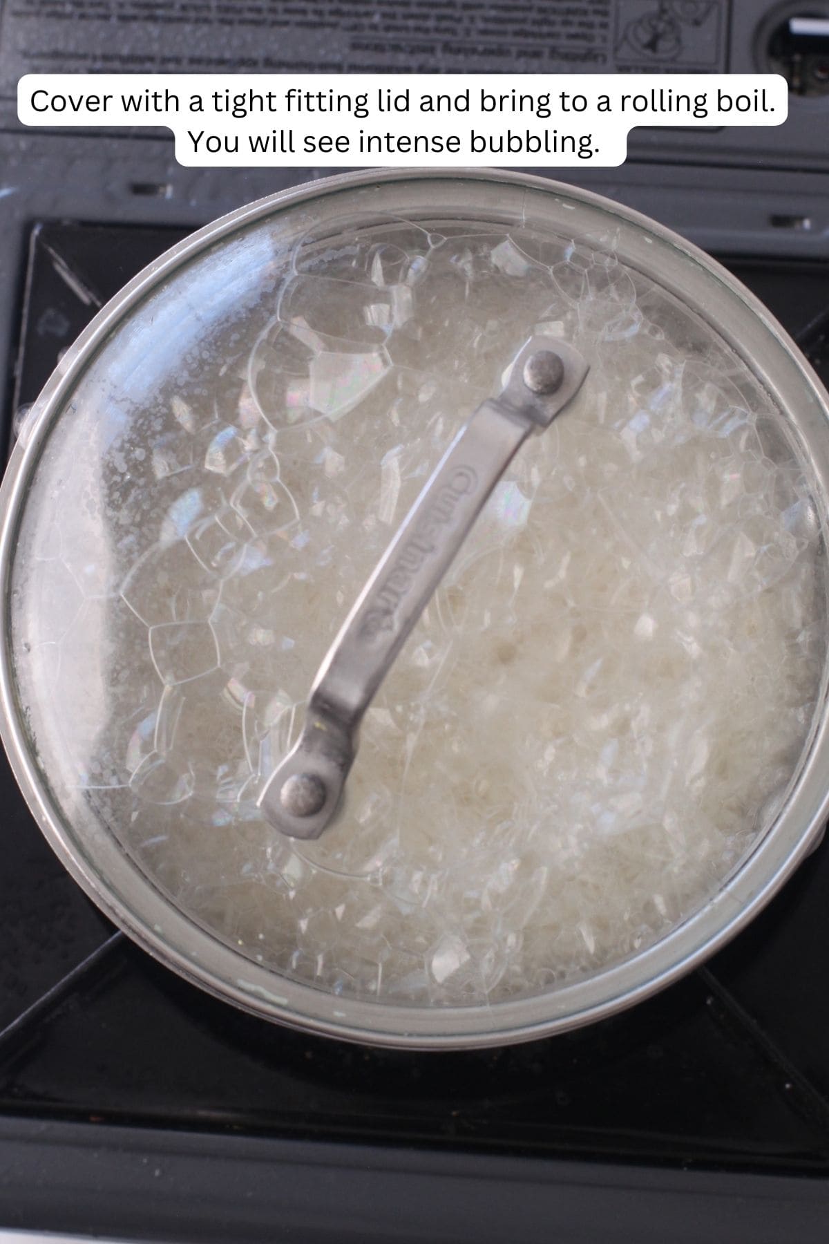 Bring water to a rolling boil on high heat.