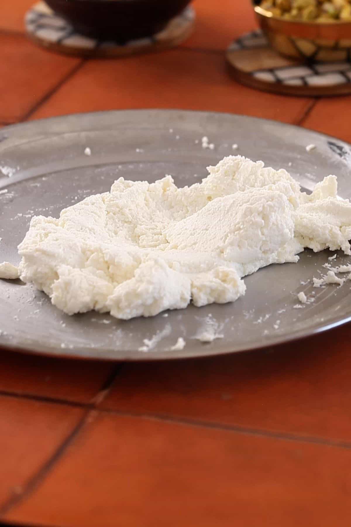 Chenna after kneading to make it soft.