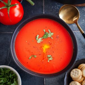 Indian tomato Soup featured Image.