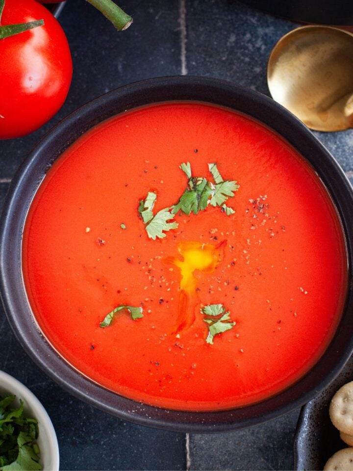 Indian tomato Soup featured Image.