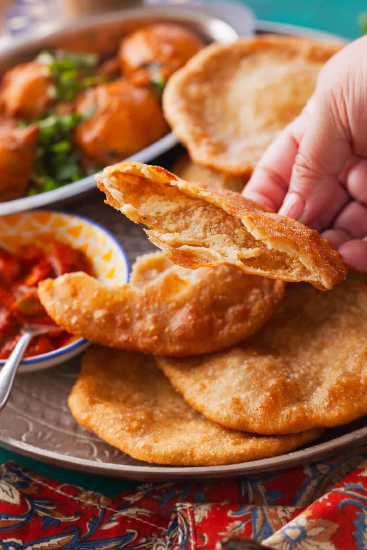 Image showing inside of urad dal kachori.