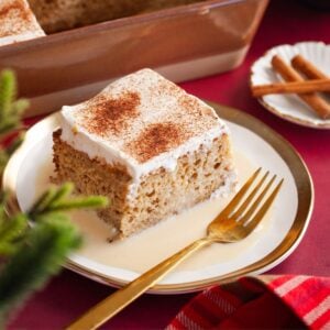 Gingerbread tres leches cake featured image.