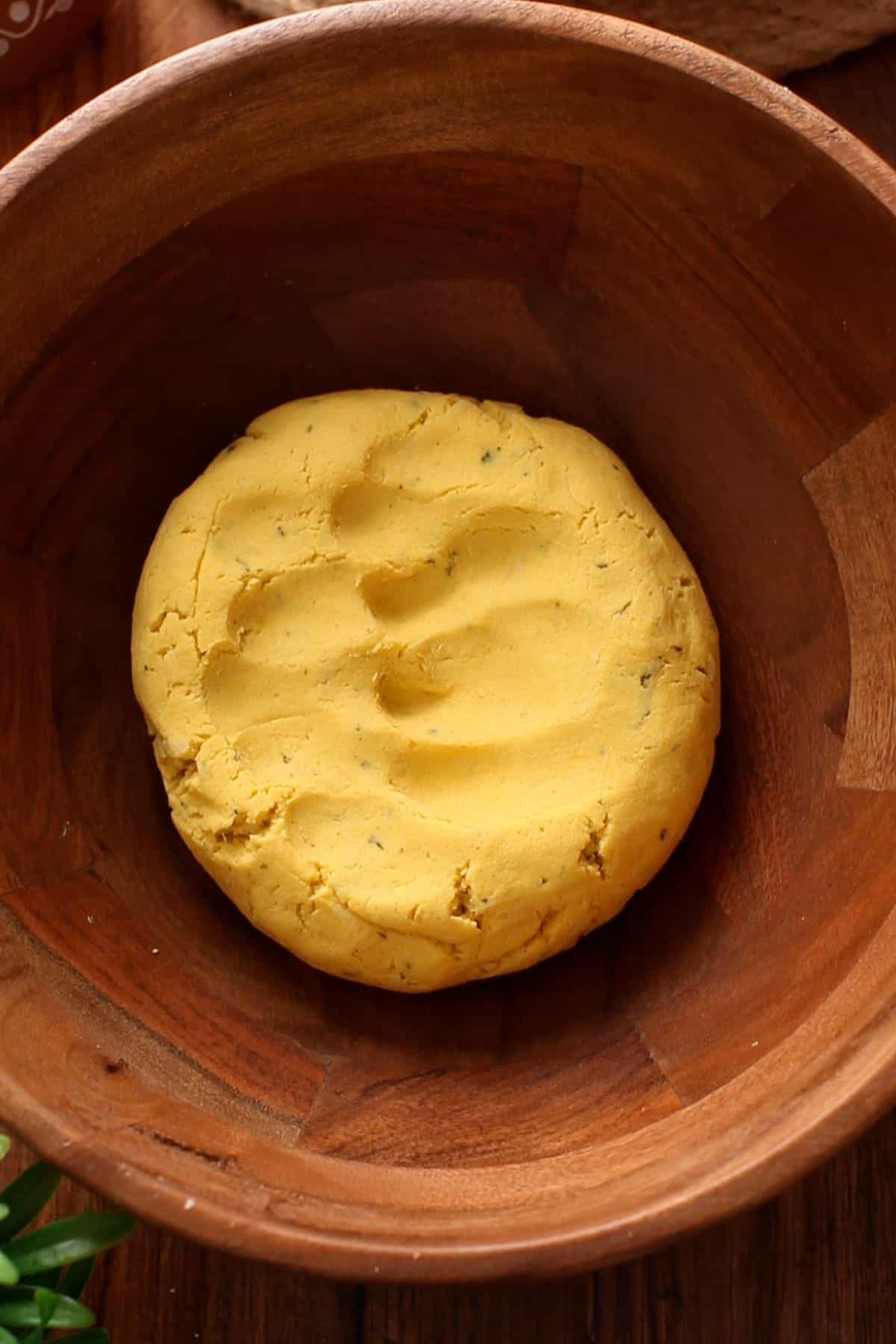 Makki ki roti dough is ready.