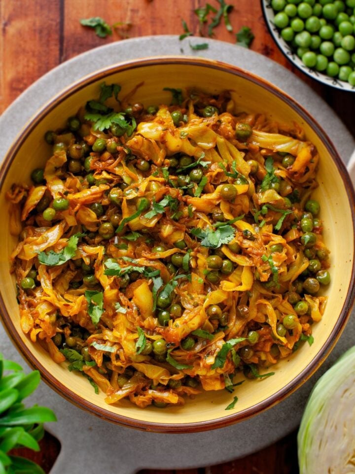 Cabbage Sabzi Featured Image.