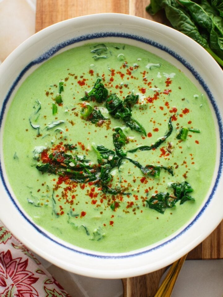 Spinach raita featured Image.